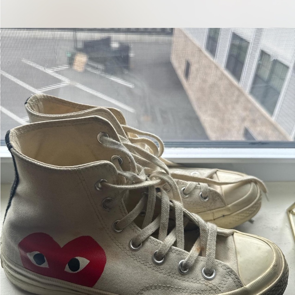 Converse Kids High-Top Sneakers with Red Heart